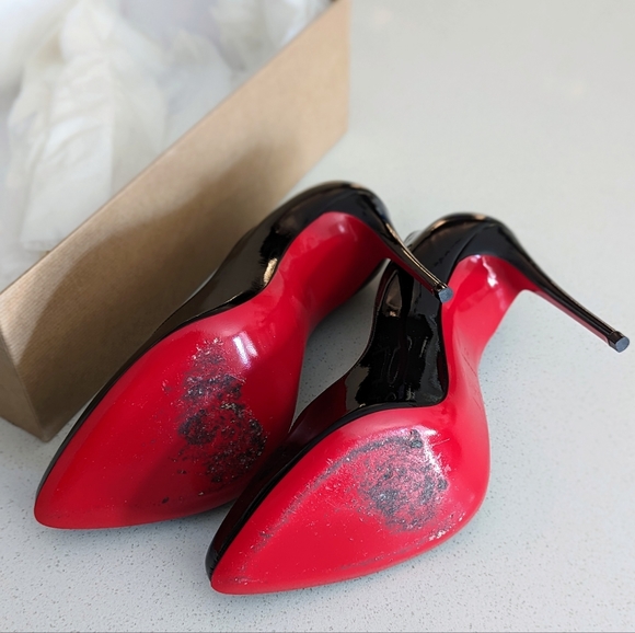 Christian Louboutin Patent Breche 100 Pumps - Picture 3 of 5
